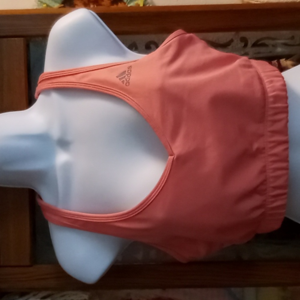 ADIDAS,Peach-Colored, 🍑 Short Style, Sports Bra🧡